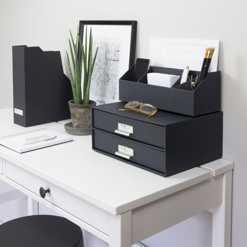 Bigso BIRGER ladekastje met 2 vakken - donkergrijs - BINS AND BOXES