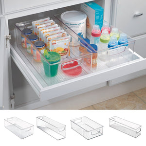 Idesign binz opbergbak, transparant, extra lang