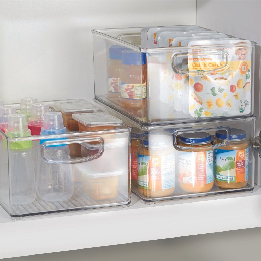 iDesign BINZ opbergbakjes DOORZICHTIG - diverse maten, 25 cm lang - BINS AND BOXES