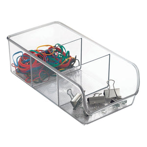iDesign LINUS - Opbergbak DOORZICHTIG - met vakken - BINS AND BOXES
