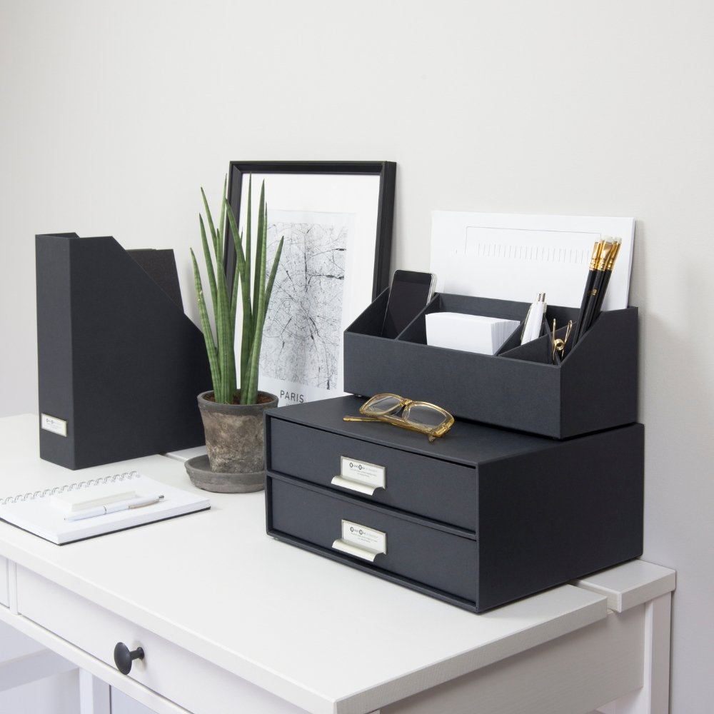 Bigso VIKTORIA tijdschriftenrek & bureau-opberger - donkergrijs - BINS AND BOXES