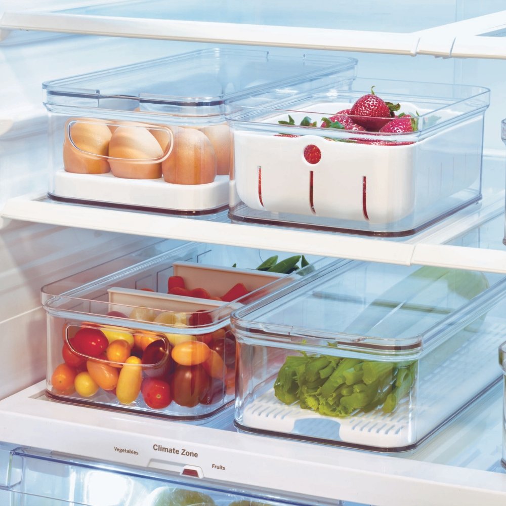 iDesign CRISP - Opbergbak met scheidingswand DOORZICHTIG - Klein - BINS AND BOXES