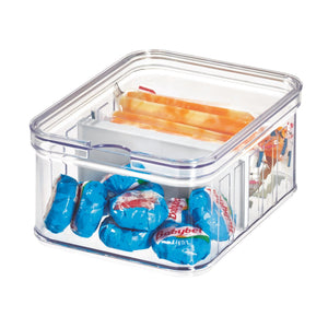 IDesign Crisp opbergbakje met scheidingswand, transparant, klein