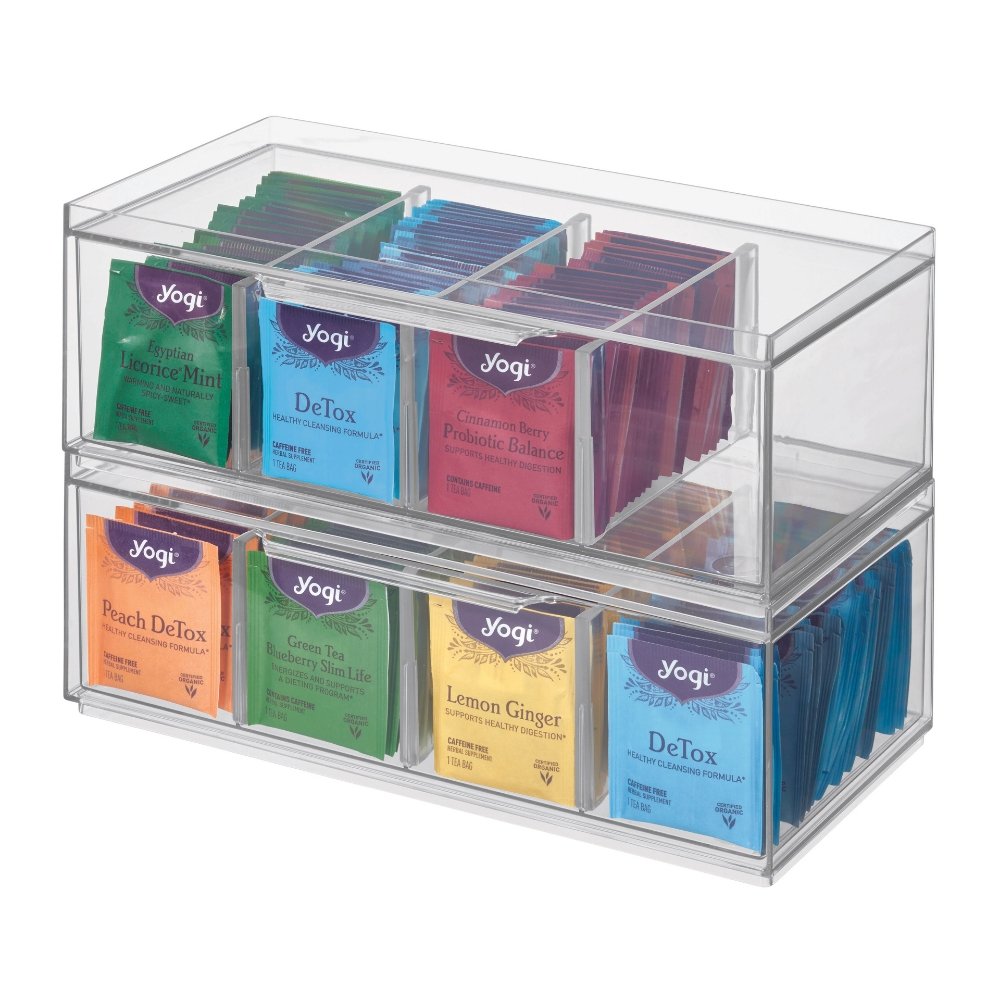 iDesign CRISP - Opbergdoos Thee TRANSPARANT - BINS AND BOXES