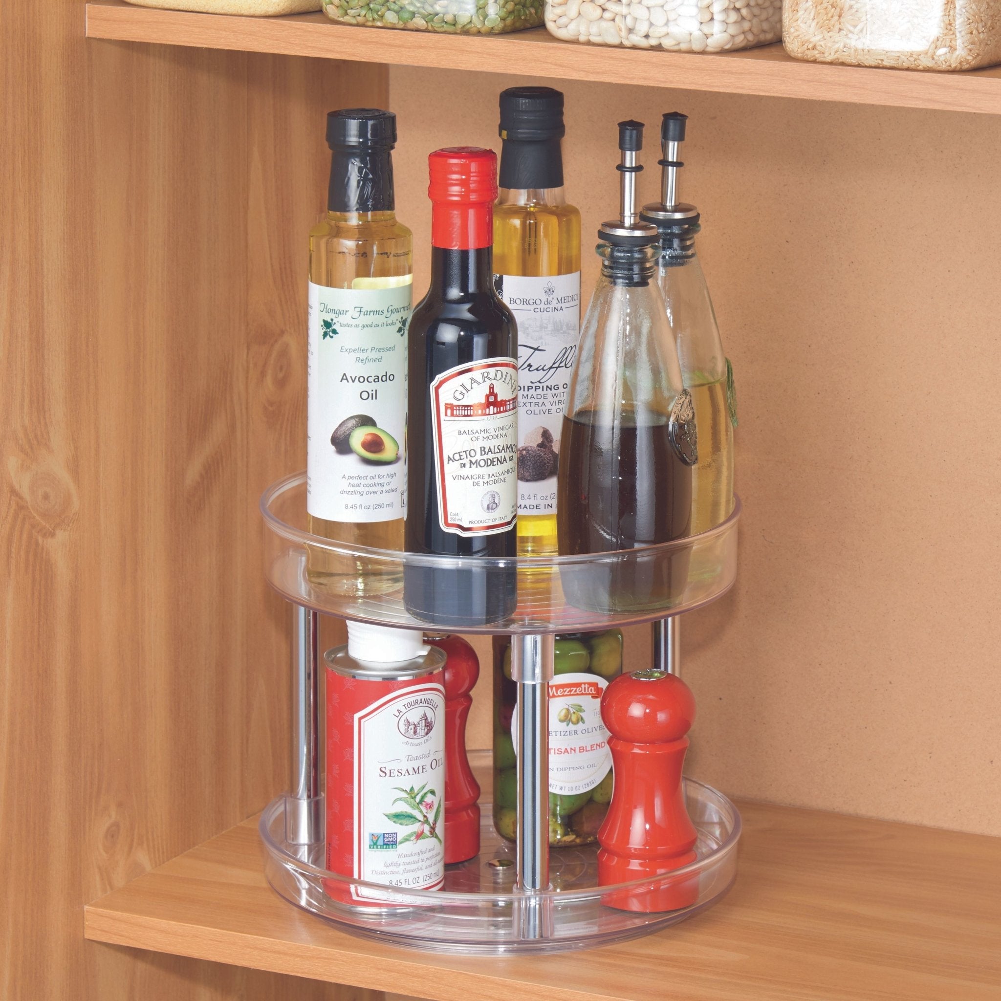 iDesign LINUS - Draaiplateau Lazy Susan TRANSPARANT - 23 cm x 20 cm - BINS AND BOXES