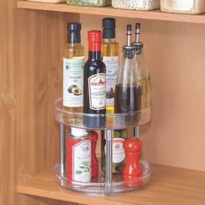iDesign LINUS - Draaiplateau Lazy Susan TRANSPARANT - 23 cm x 20 cm - BINS AND BOXES