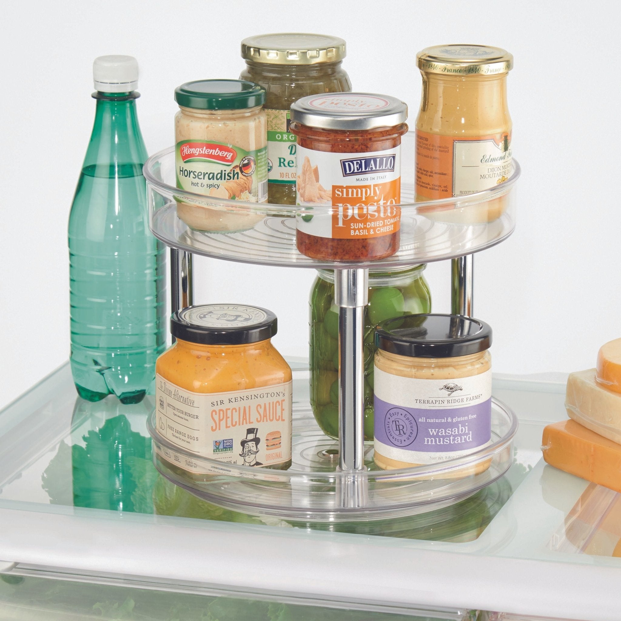 iDesign LINUS - Draaiplateau Lazy Susan TRANSPARANT - 23 cm x 20 cm - BINS AND BOXES