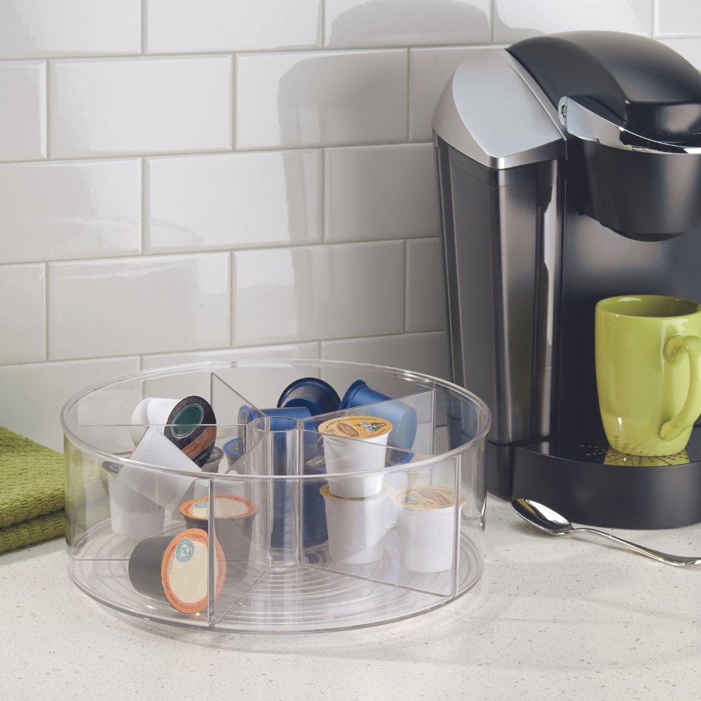 iDesign LINUS - Draaiplateau Lazy Susan TRANSPARANT - 29 cm x 11 cm - BINS AND BOXES