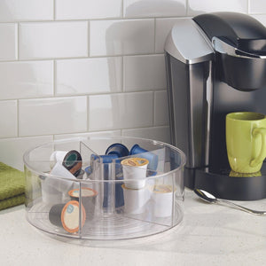 iDesign LINUS - Draaiplateau Lazy Susan TRANSPARANT - 29 cm x 11 cm - BINS AND BOXES