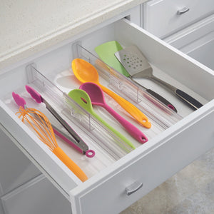 iDesign LINUS - Ladeverdelers TRANSPARANT - Set van 2 stuks - BINS AND BOXES