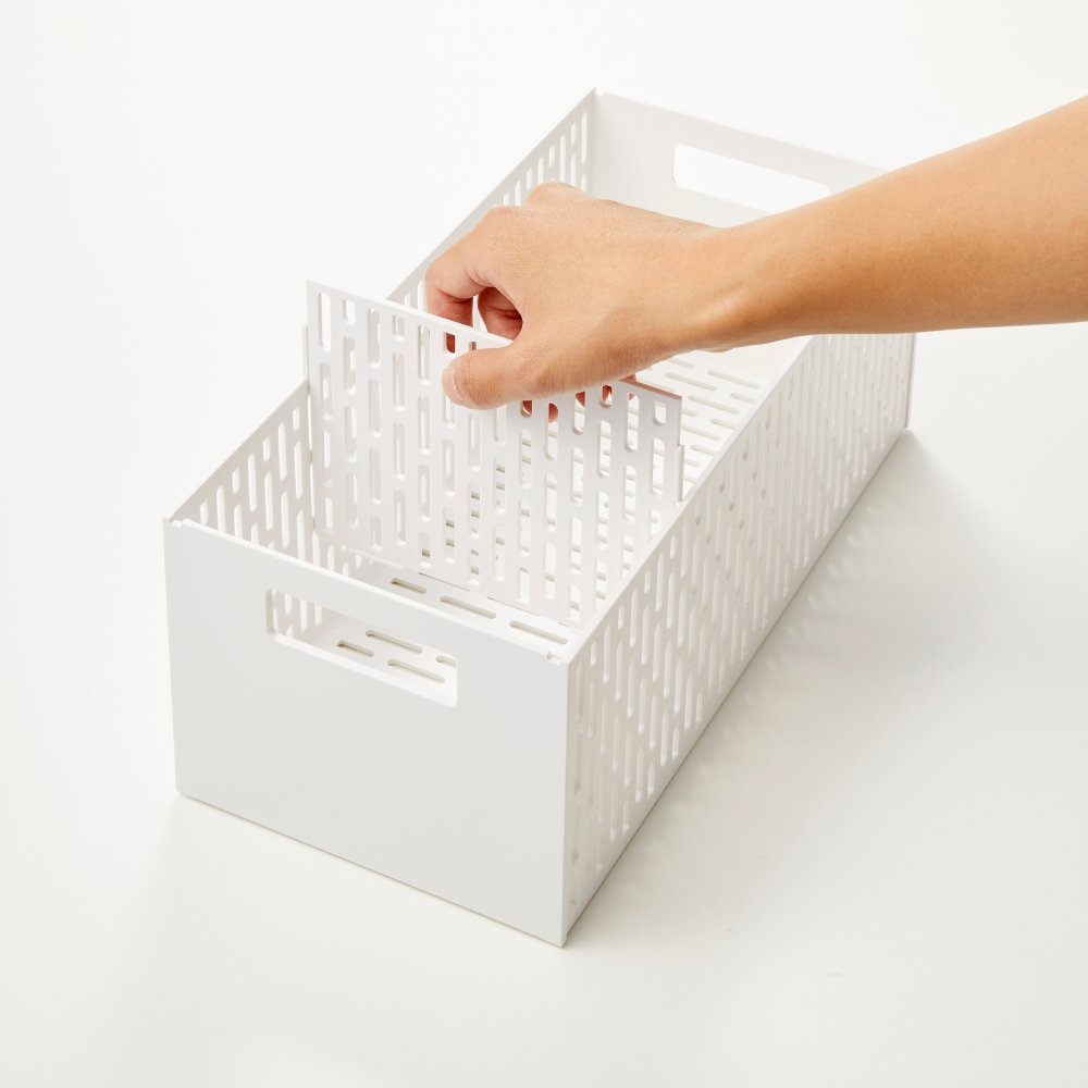 Yamazaki TOWER opbergmand met flexibele vakken - Wit - BINS AND BOXES